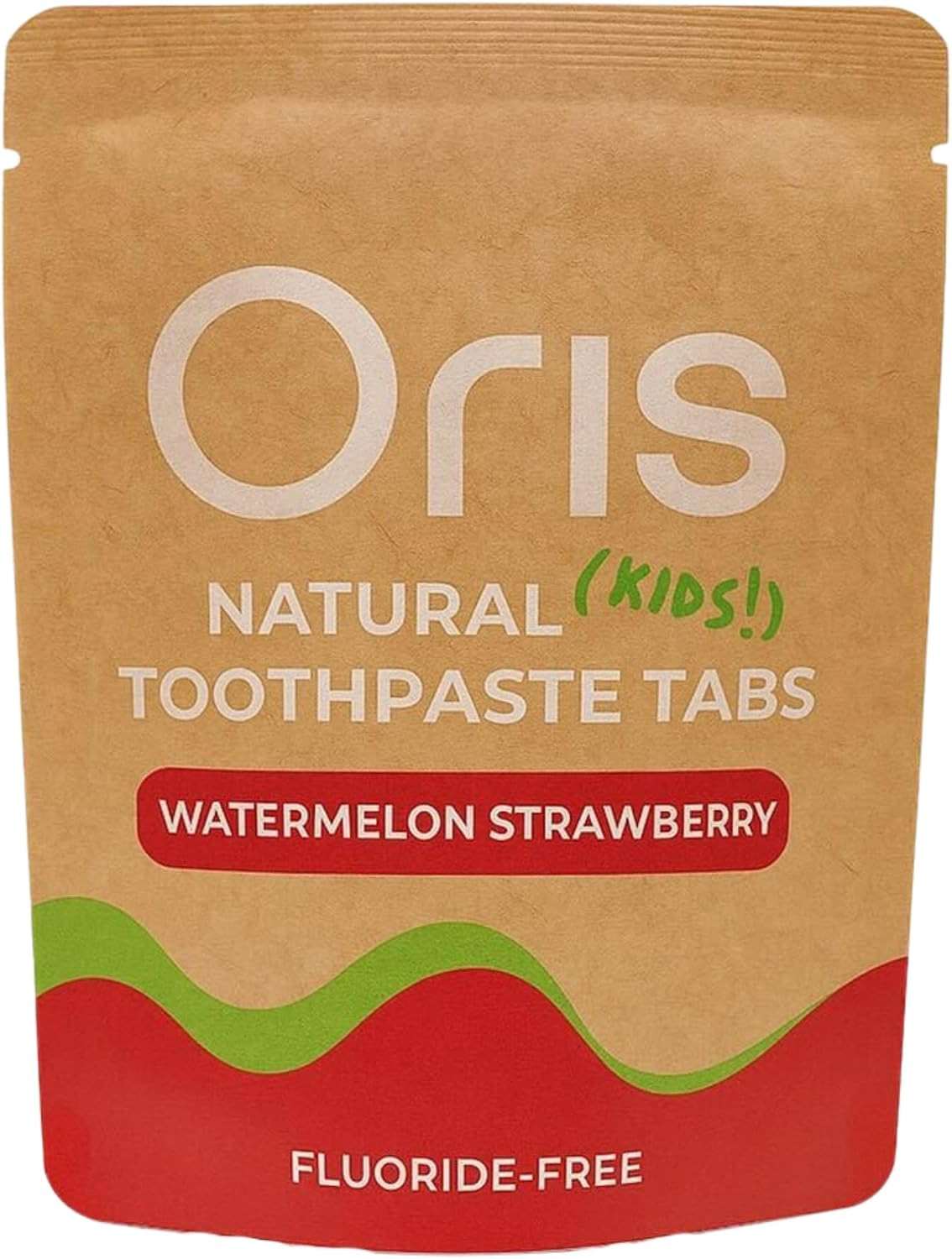 Oris Kids Toothpaste Tablets - Junior Fluoride-Free Chewable Tablets for Children, Nano Hydroxyapatite Remineralizing Toothpaste, No Mint, Non-Spicy (Watermelon Strawberry) | Amazon (US)