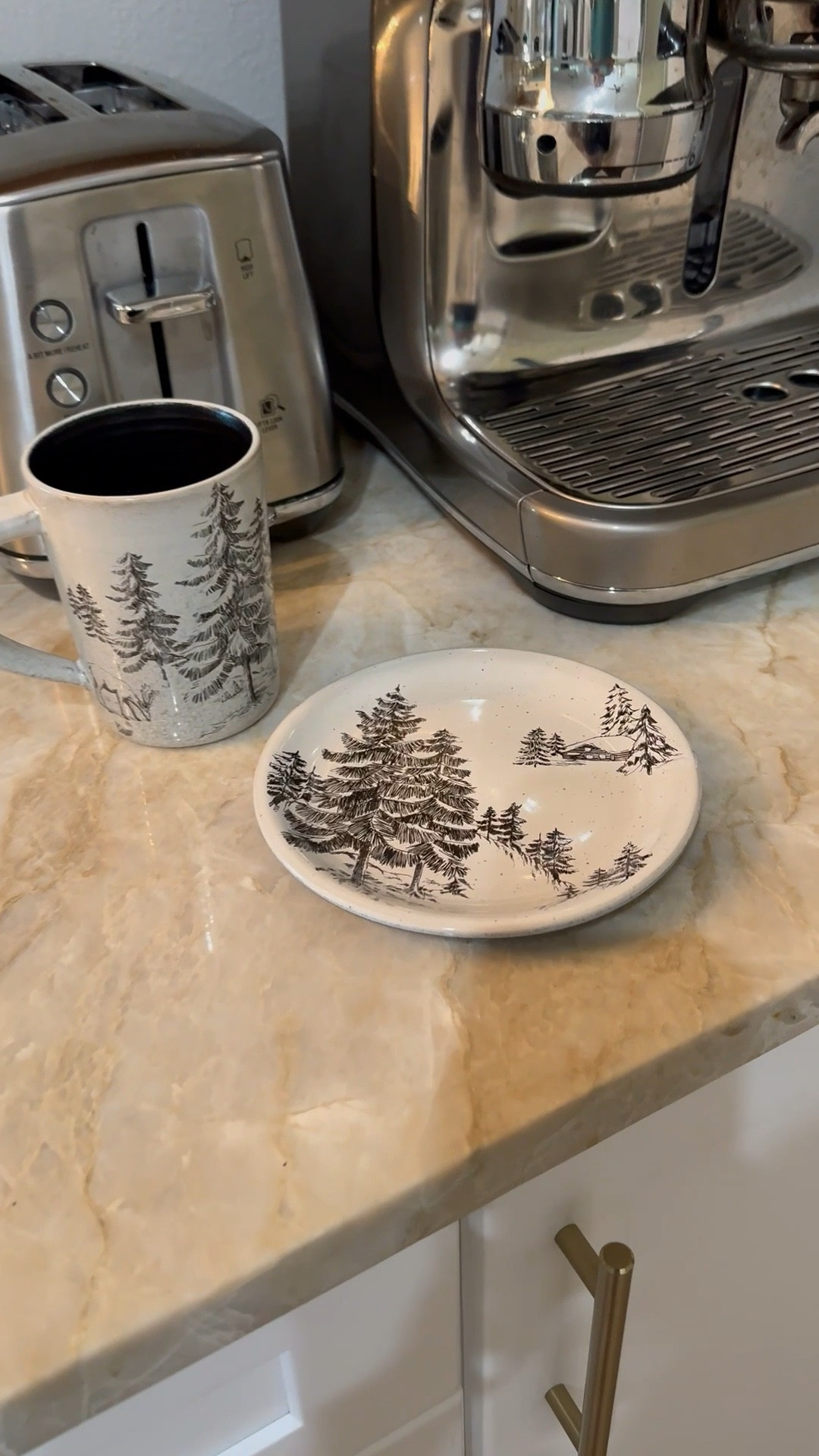 Holiday mug and appetizer plate for my coffee station.  Espresso machine, kitchen decor, home for the holidays 

#LTKdayinmylife #LTKHoliday #LTKGiftGuide