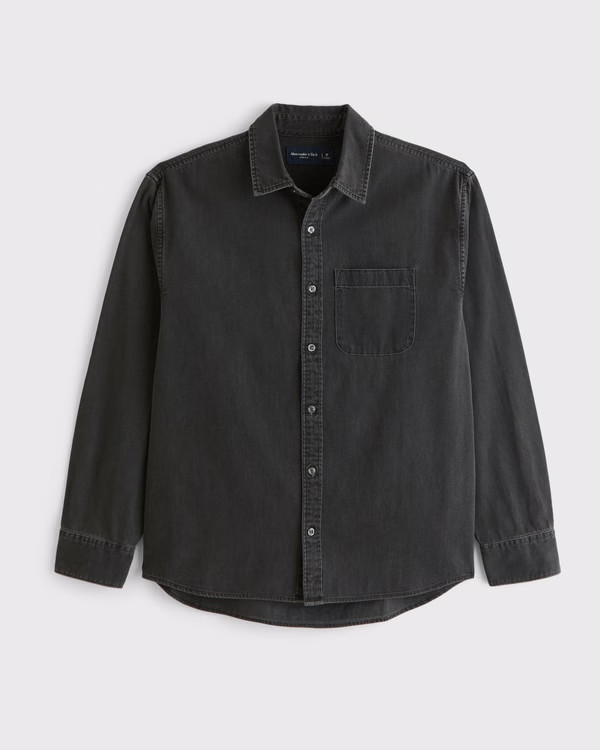 Denim Button-Up Shirt | Abercrombie & Fitch (US)