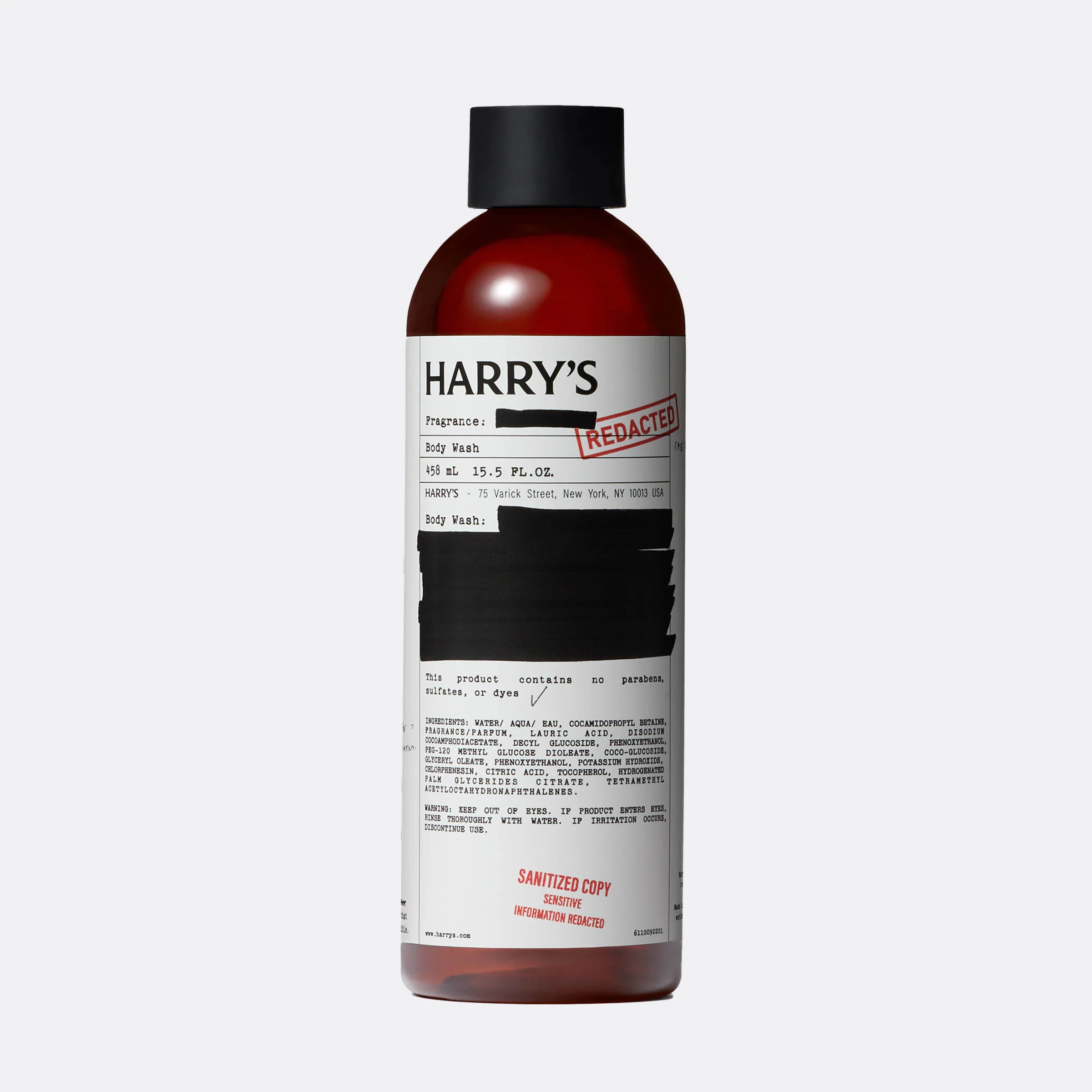 Redacted Body Wash | Harry's | Harry's, Inc
