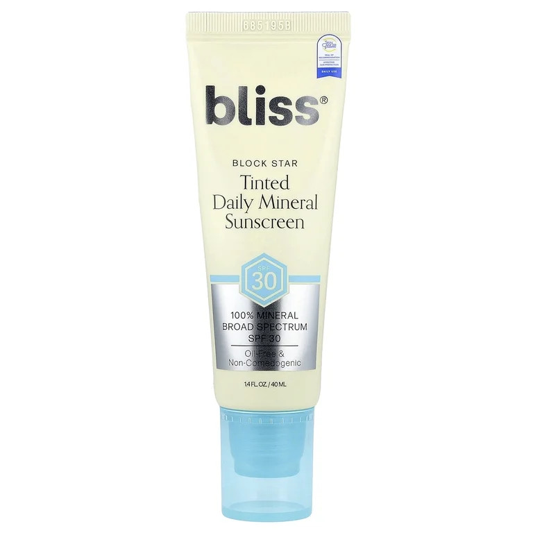 Bliss Block Star, Tinted Daily Mineral Sunscreen, SPF 30, 1.4 fl oz (40 ml) | Walmart (US)
