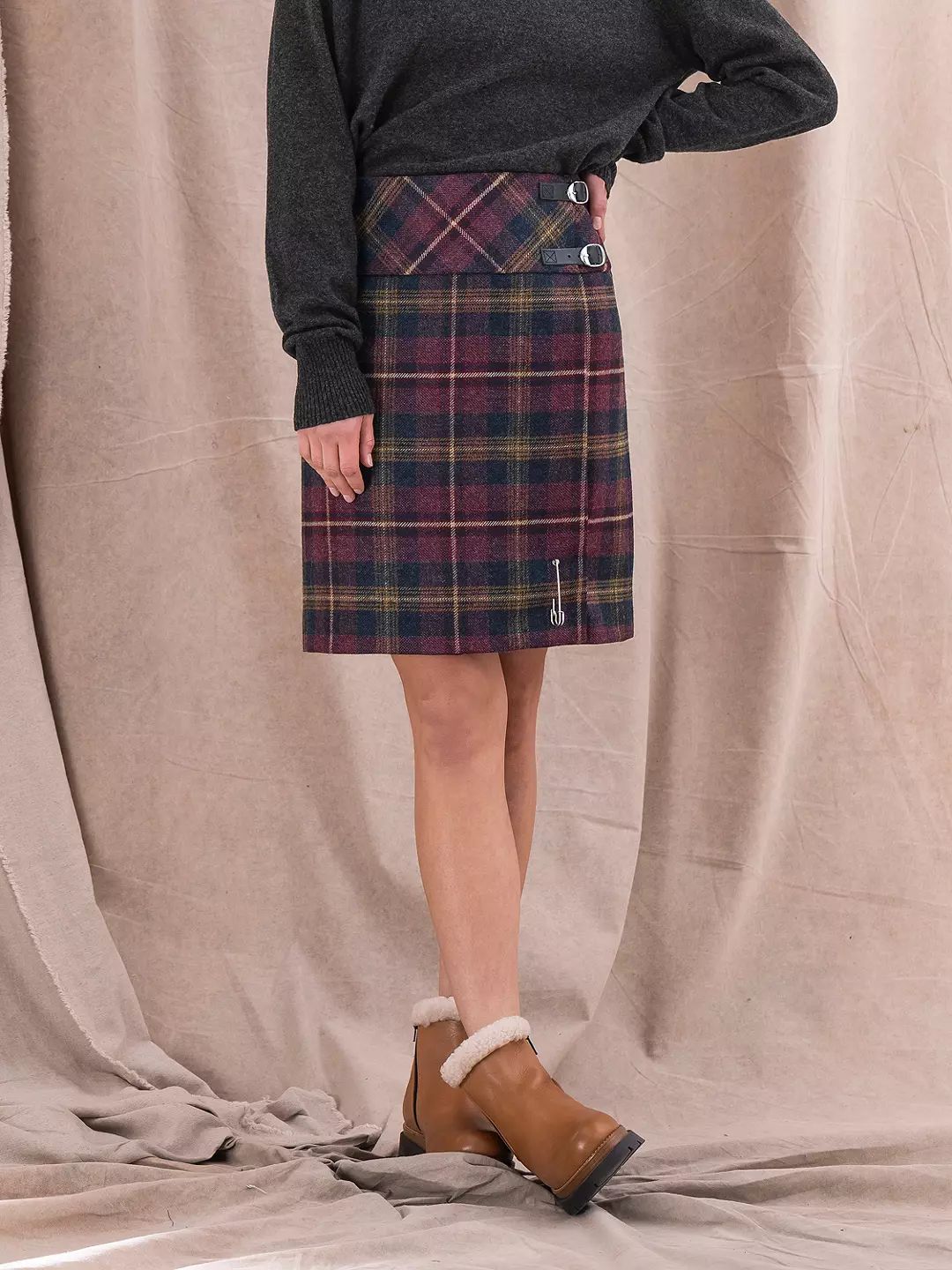 Celtic & Co. The Celt Wool Kilt Skirt, Cairngorm Brave | John Lewis (UK)
