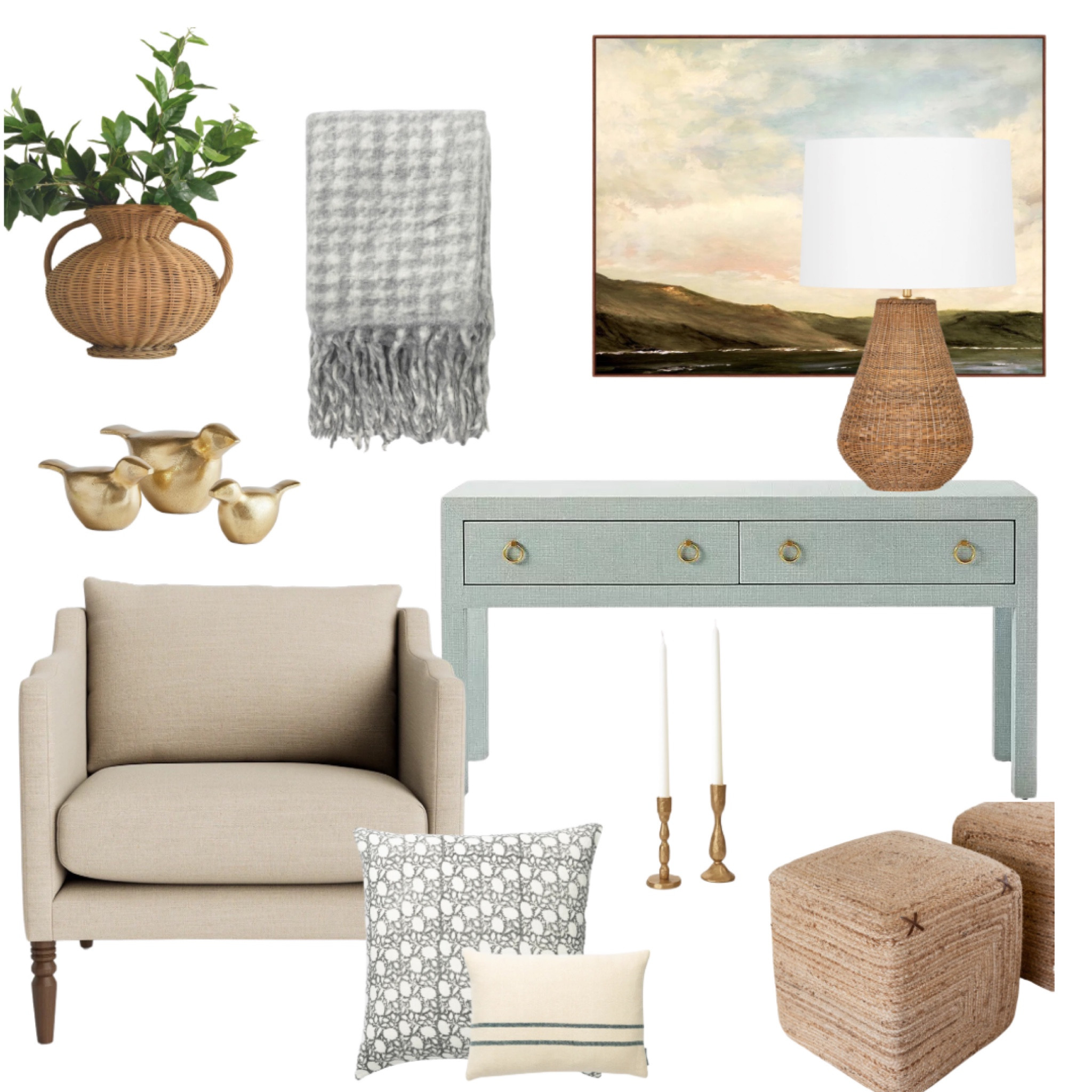 This living room setup is giving all the cozy vibes with a touch of elegance! I’m loving the armchair paired with this soft blue console table—it’s the perfect blend of neutral tones and warm textures. Add in brass details and plush textiles, and you’ve got a space that’s both functional and stylish. Shop all these finds directly through my LTK profile—linked for easy shopping!

Neutral home decor, living room essentials, cozy interiors, modern farmhouse style, rattan furniture, interior styling.

#LTKHome