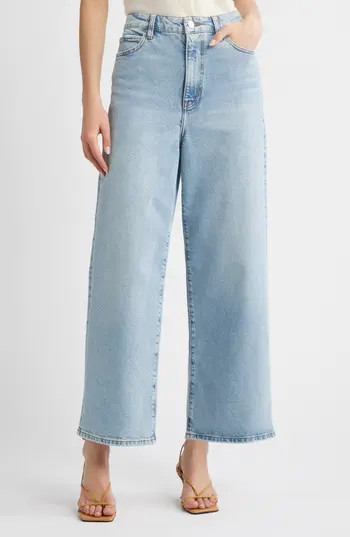 FRAME The Wide High Waist Ankle Wide Leg Jeans in Dolly at Nordstrom Rack, Size 32 | Nordstrom Rack