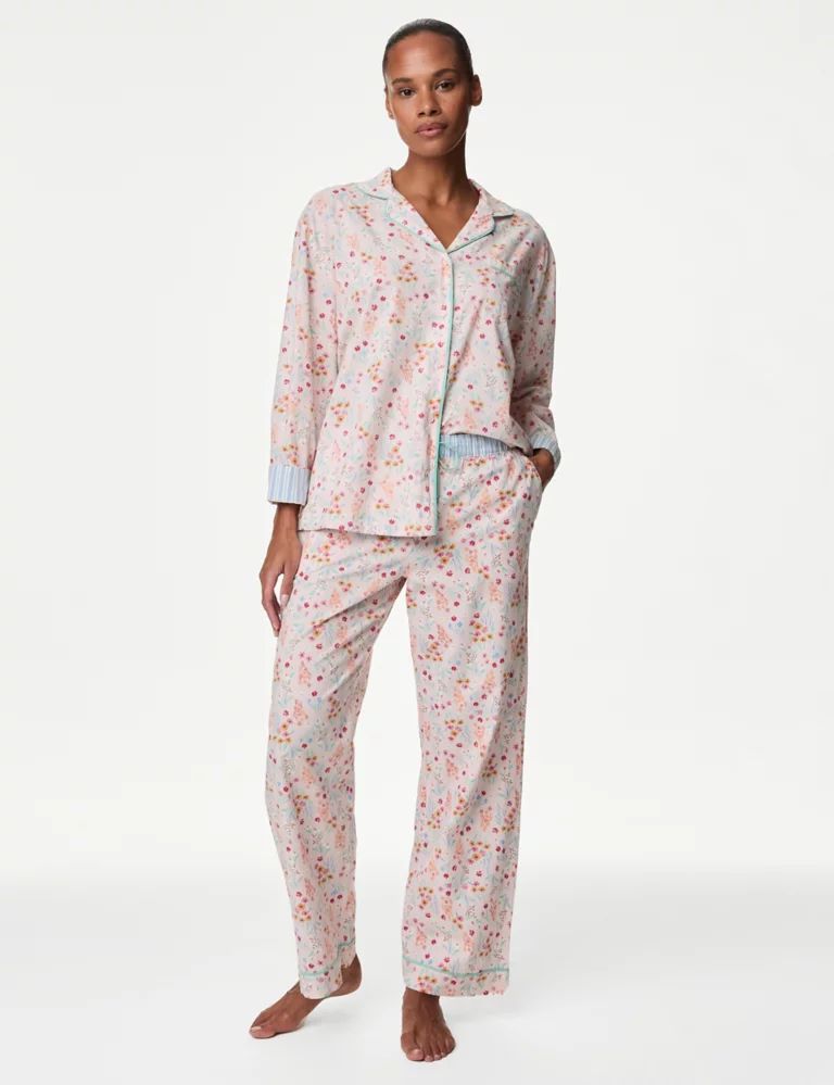 Pure Cotton Floral Pyjama Bottoms | Marks & Spencer (UK)