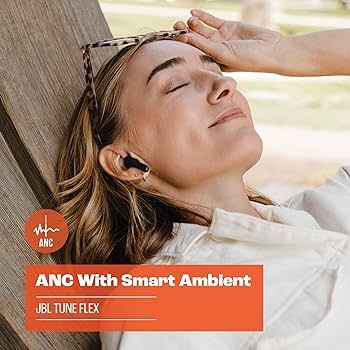 JBL Tune Flex - True Wireless Noise Cancelling Earbuds (Black), Small | Amazon (US)