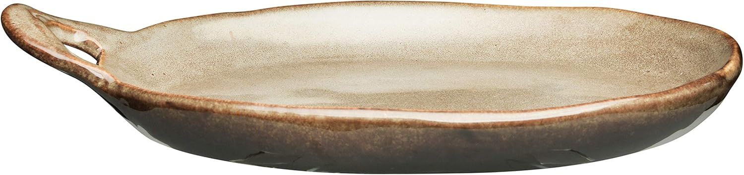 Creative Co-Op Grey Stoneware Handle Plate | Amazon (US)