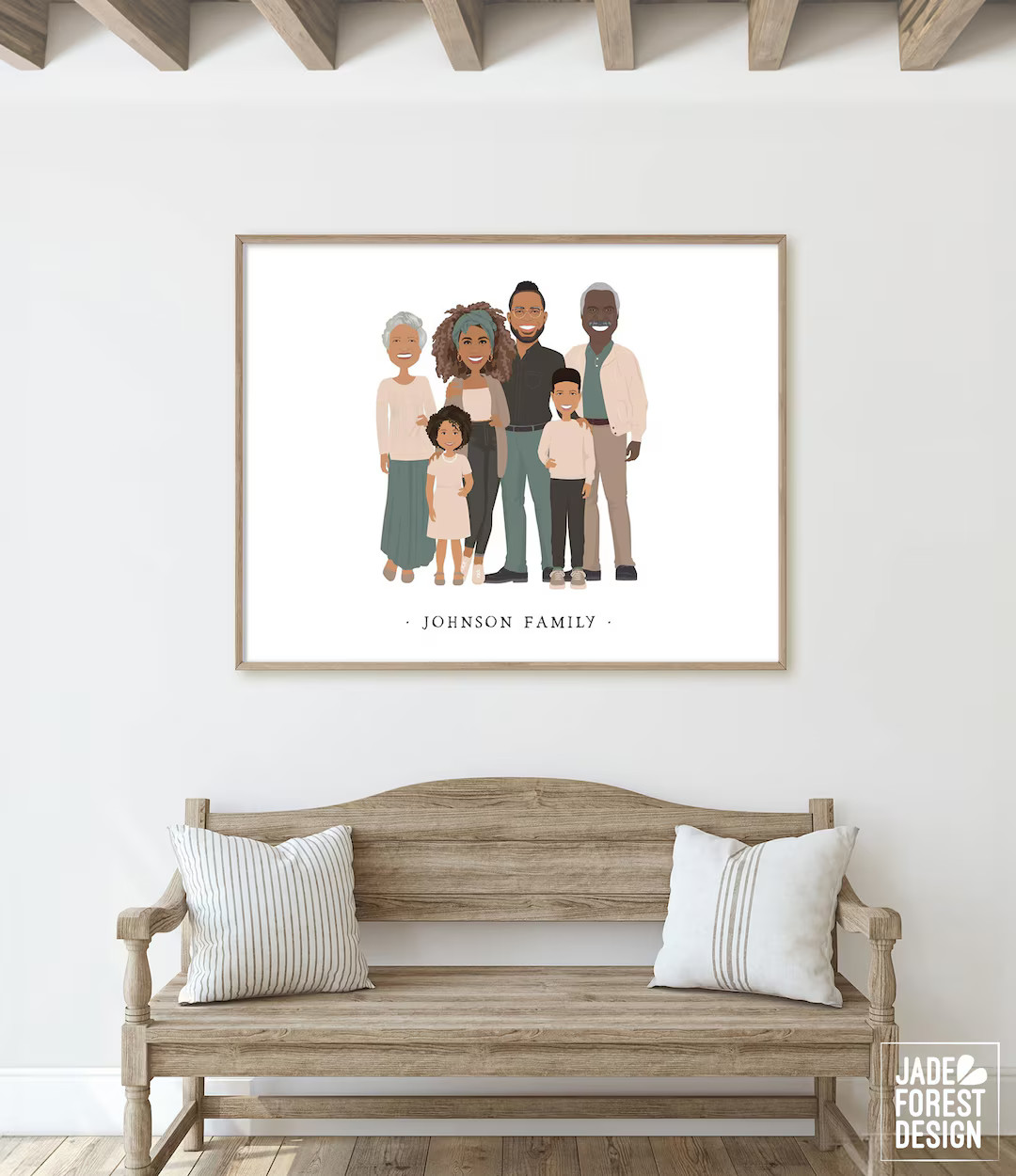 Personalized Family Illustration: Custom Cartoon Art - Kids & Pets Included - Etsy | Etsy (US)
