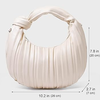NIUEIMEE ZHOU Small Knotted Handbags for Women Soft PU Leather Crossbody Dumpling Bags Cloud Clut... | Amazon (US)