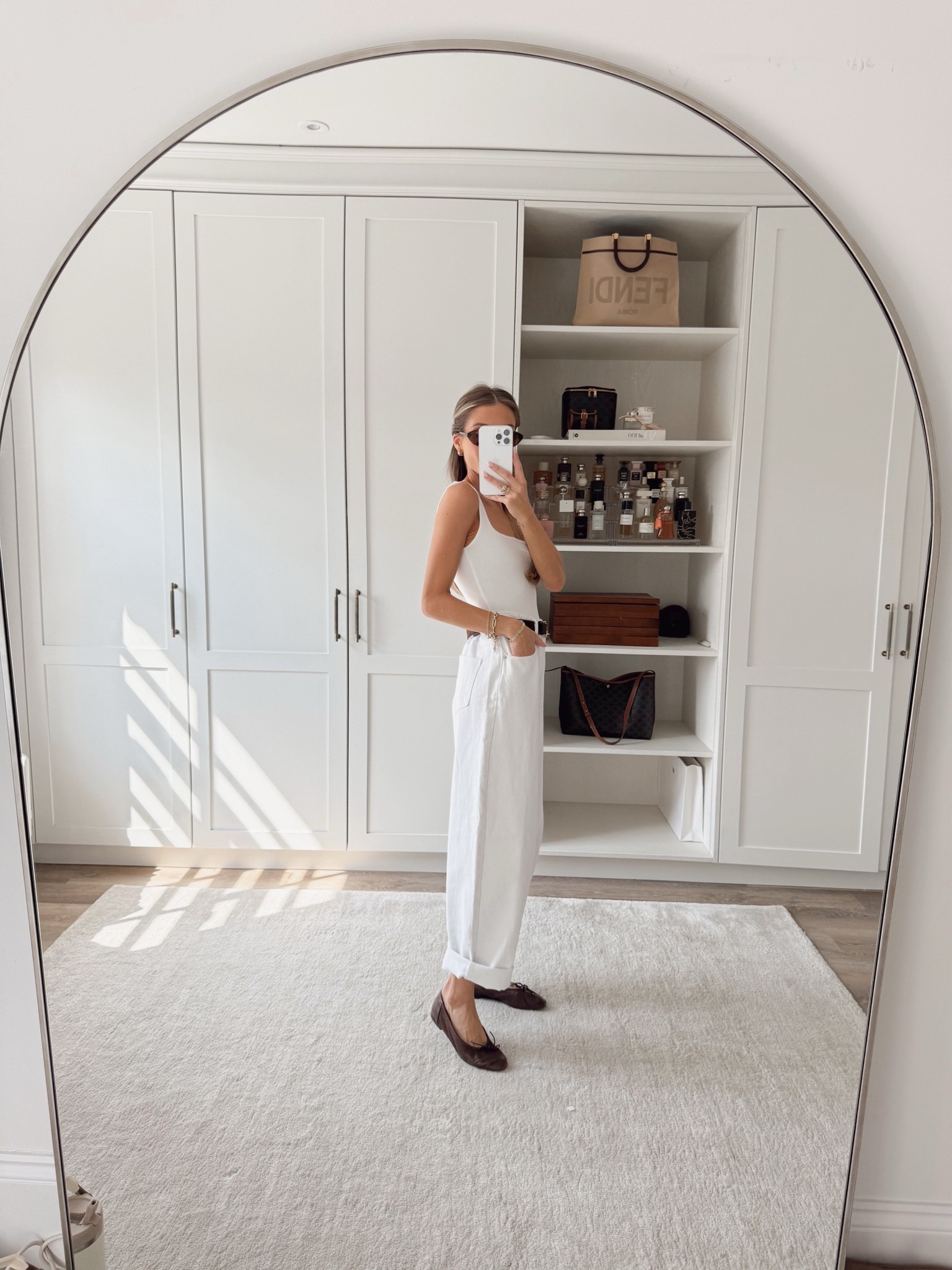 Autumn ootd 
White jeans, white tank top

#LTKFashionMonth #LTKautumn #LTKuk