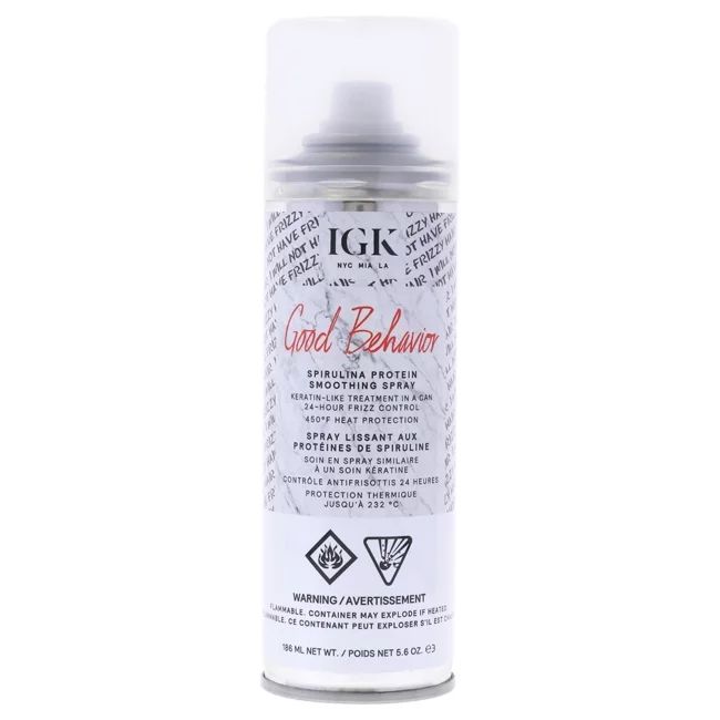 Good Behavior Spirulina Protein Smoothing Spray by IGK for Women - 5.6 oz Hair Spray | Walmart (US)