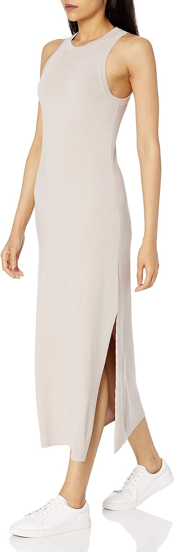 The Drop Women's Gabriela High Neck Cut-In A-Line Side Slit Maxi Sweater Dress | Amazon (US)