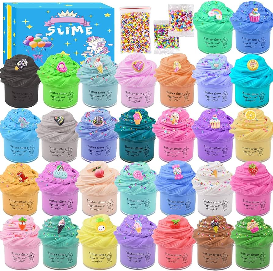 Christmas 30 Pack Butter Slime Kits,Slime Putty for Girls and Boys,Mini Scented Slime for Kids Pa... | Amazon (US)