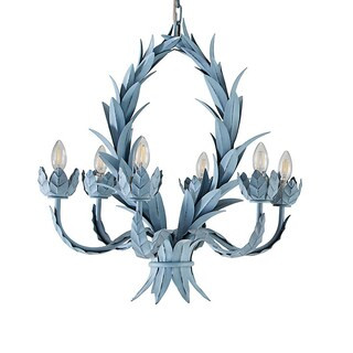 Birdie 6 Light Chandelier Handmade Iron Botanical Light Fixture | Ballard Designs, Inc.