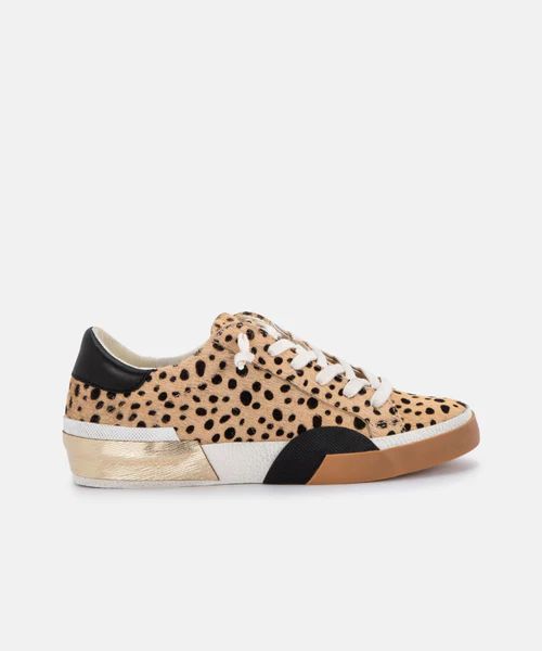 ZINA SNEAKERS IN LEOPARD CALF HAIR | DolceVita.com