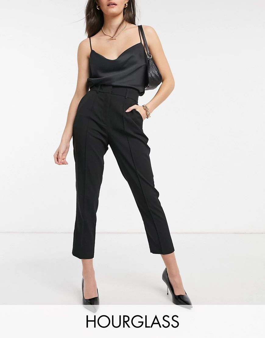 ASOS DESIGN Hourglass mix & match ultimate ankle grazer suit pants in black | ASOS (Global)