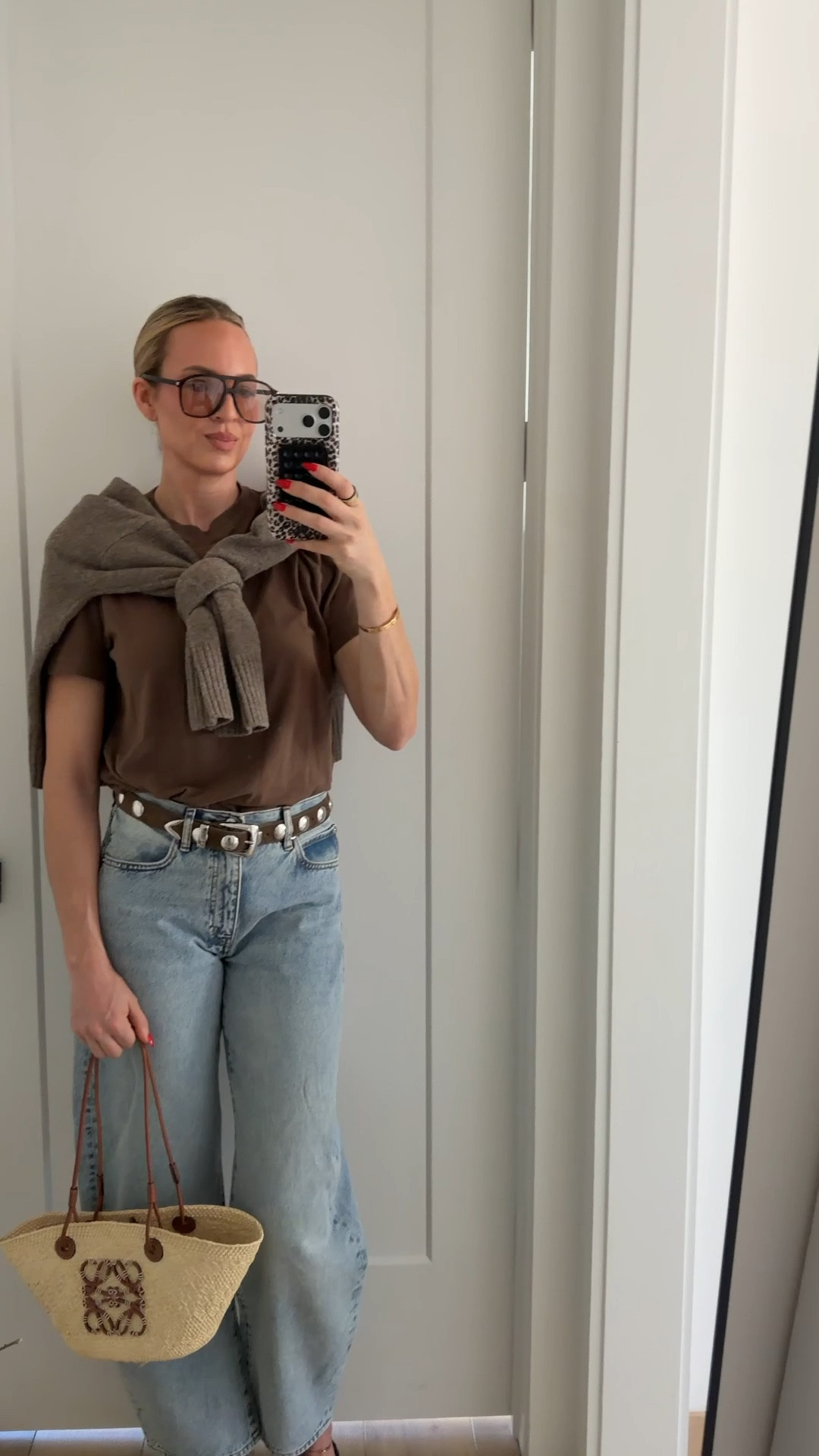 Wearing a medium in a T-shirt. Jeans run true to size. So do the shoes. ￼




#LTKdayinmylife #LTKSeasonal #LTKootd