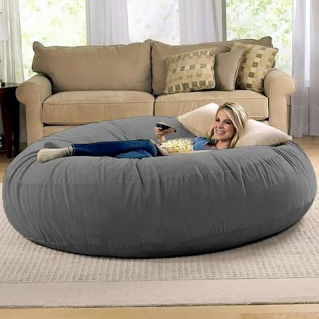 Jaxx 6 Foot Cocoon - Large Bean Bag Chair for Adults, Charcoal | Walmart (US)