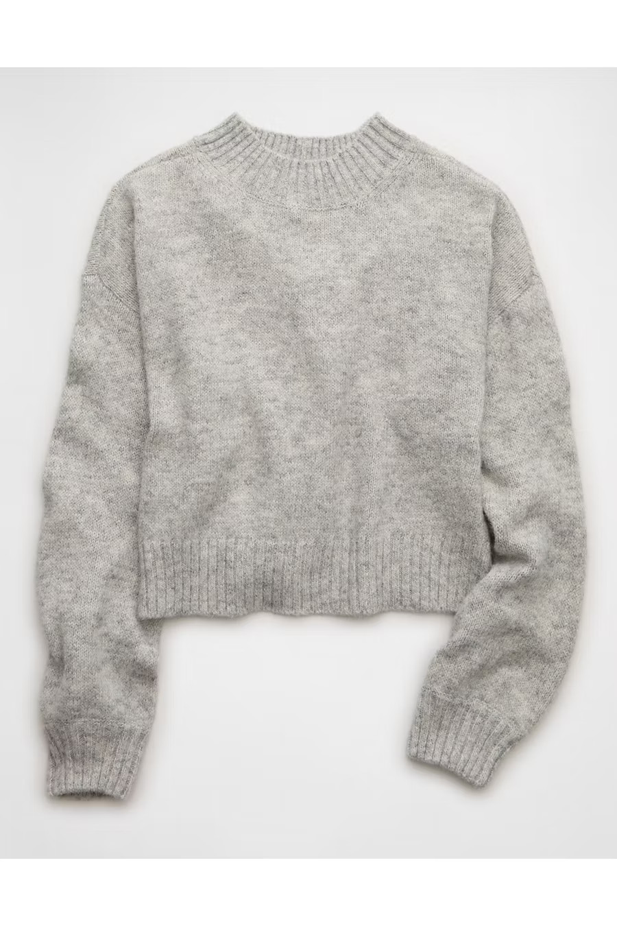 AE Snow Stopper Sweater Women's Light Gray XXS | American Eagle Outfitters (US & CA)