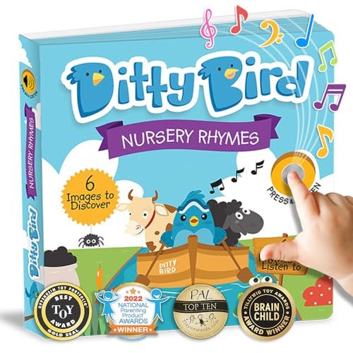 Ditty Bird Musical Books for Toddlers | Interactive Nursery Rhymes Book with Sound – Old Macdonald’s Farm & More Songs | Fun Baby Book for 1-3 Year Olds | Sturdy Sound Book for Toddlers | Amazon (US)