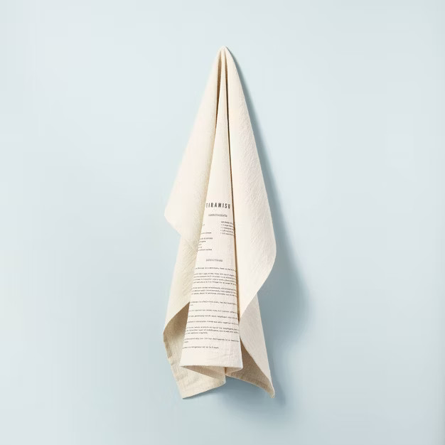 Tiramisu Recipe Flour Sack Kitchen Towel Black/Natural - Hearth & Hand™ with Magnolia | Target