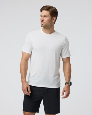 Vuori Current Tech T-Shirt | White | Large | Vuori Clothing (US & Canada)