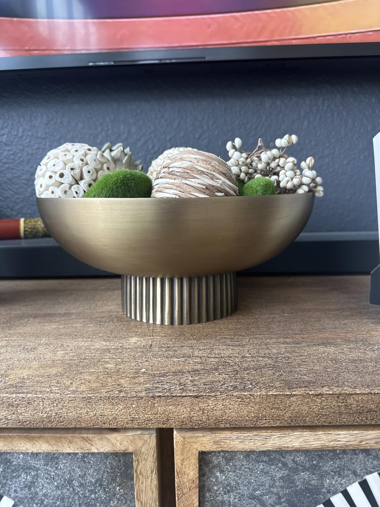 Amazon.com: Kate and Laurel Rooks Ribbed Decorative Metal Bowl; 12 Inch Diameter; Gray Gunmetal; Modern Raised Fruit Bowl for Kitchen Counter or Use as a Key Bowl for an Entryway Table : Home & Kitchen | Amazon (US)