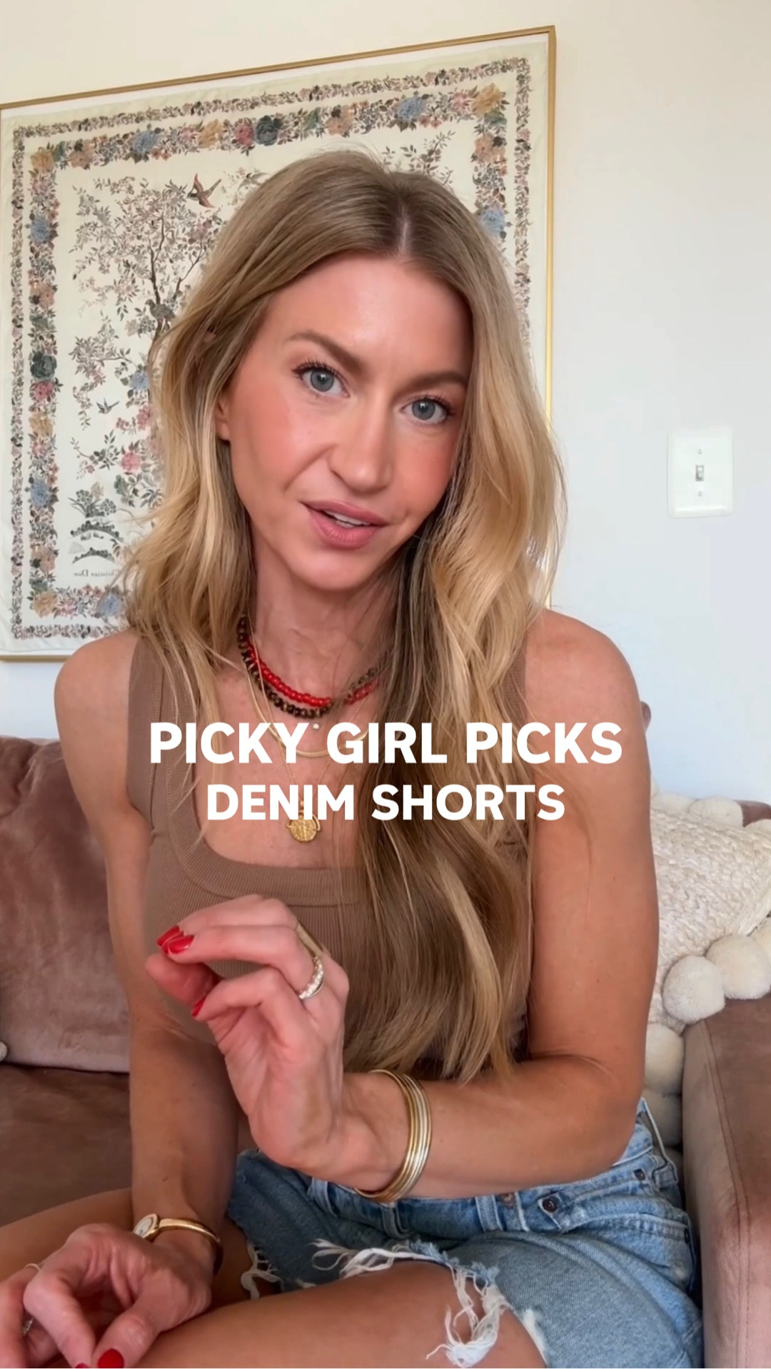 My Picky Girl pick for denim shorts. These are short enough to be cute, and long enough to still be covered. I found them to run a bit small so I recommend ordering 1 size up. Wearing a 26  

Right now they are 25% off at Bloomingdale’s and fully stocked! Now is the time to get them because the good washes go fast. I’ve linked the on sale Bloomingdale links at the very top of all the links below. 

Pair 1, Light wash extra distressed, shade ‘Swapmeet’ 
Pair 2, Mid-rinse shade ‘Skywave’
Pair 3, Off white, shade ‘Panna Cott’

Brown tank: TTS, wearing a small
Red scrappy sandal: TTS (so comfortable!)

#LTKgrwm #LTKSaleAlert #LTKTravel