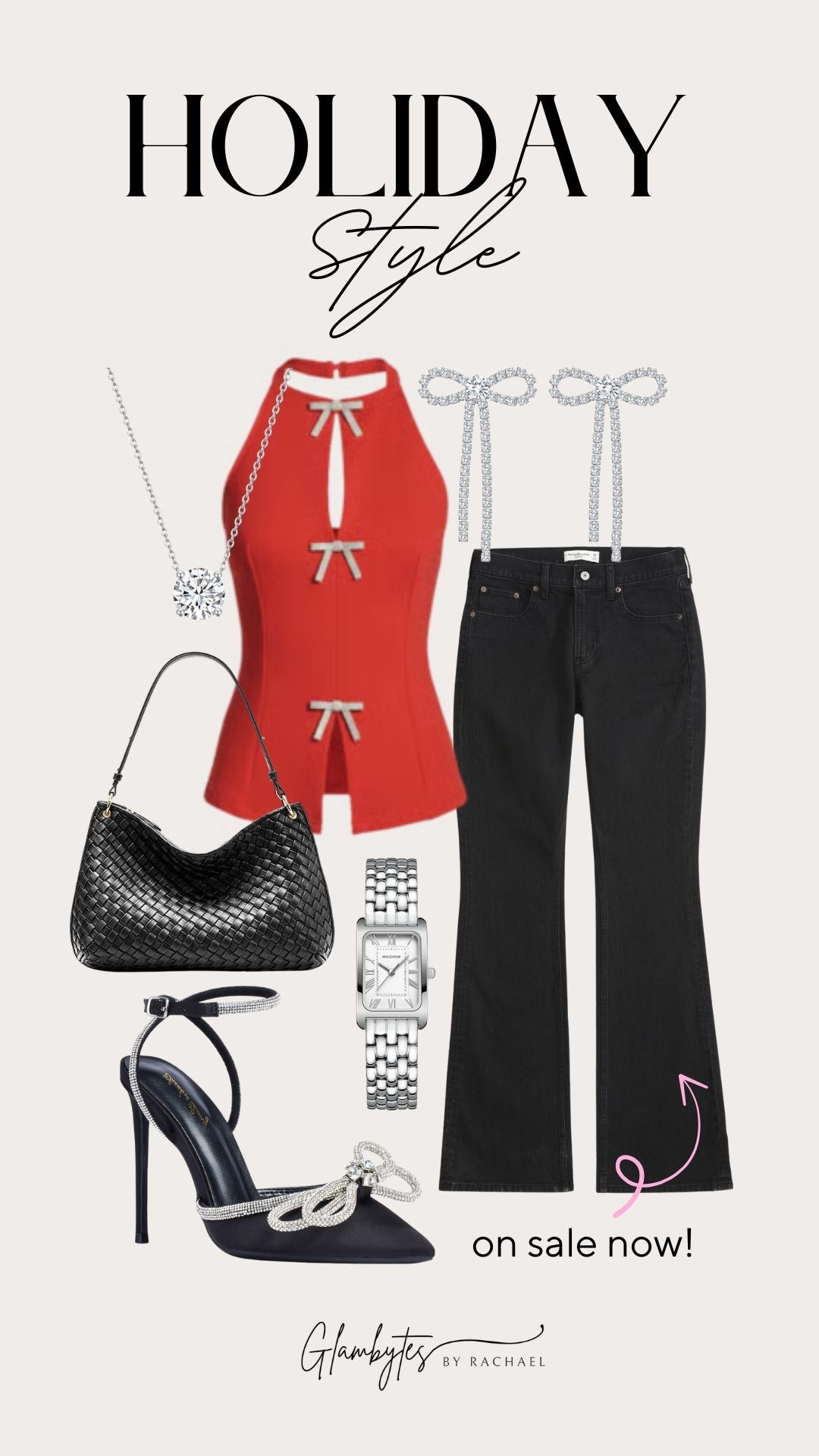 Holiday style inspo ✨♥️ Obsessed with these chic + sparkly pieces!

holiday outfit, holiday style, chic holiday look, festive outfit inspo, bow heels, red top outfit, holiday party outfit, winter fashion, glam outfit, classic style, holiday dressing, night out look, sparkly accessories, holiday glam, holiday trends 2025

#LTKSaleAlert #LTKHoliday #LTKootd