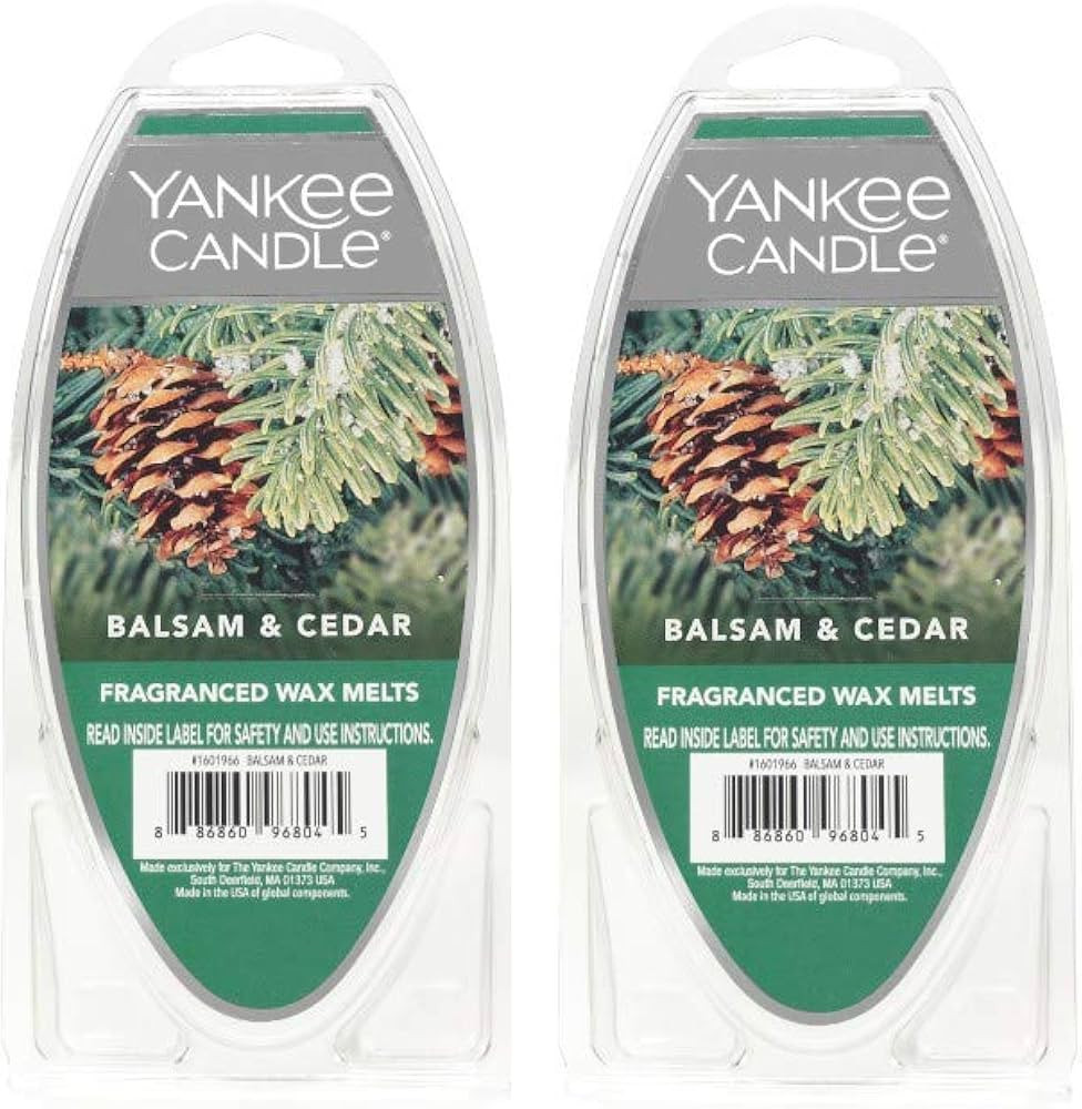 Yankee Candle Lot of 2 Balsam & Cedar Fragranced Wax Melts | Amazon (US)