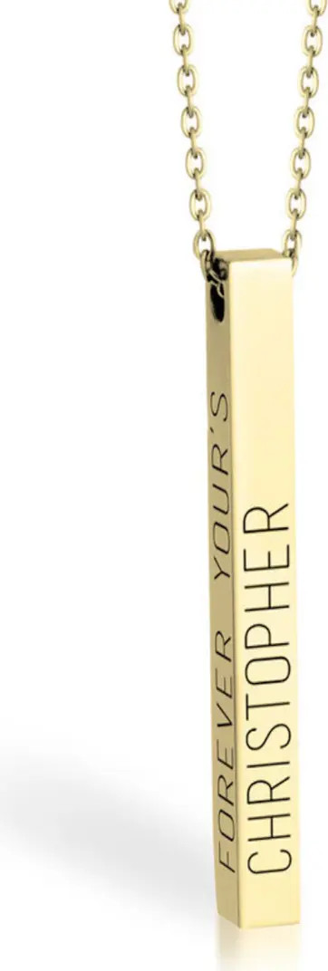 MELANIE MARIE Personalized Bar Pendant Necklace | Nordstrom | Nordstrom
