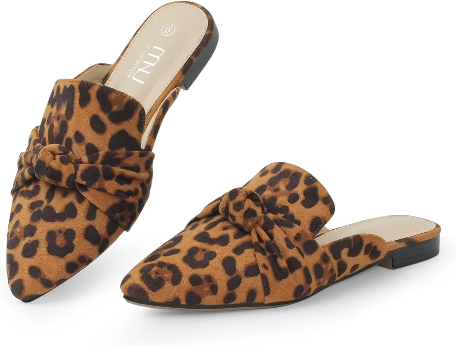 MUSSHOE Mules for Women Flats Comfortable Pointed Toe Slip on Women Mules Flats | Amazon (US)