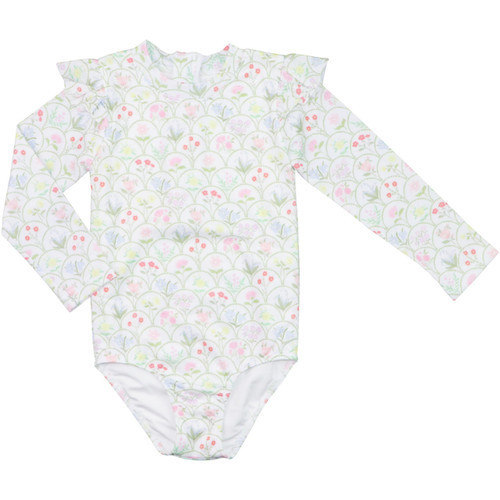 Garden Print Lycra Rashguard Swimsuit | Cecil and Lou