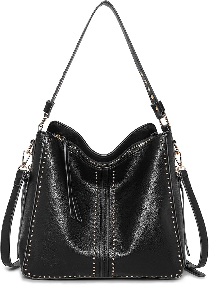 Montana West Hobo Handbag for Women Large Concealed Carry Purses and Handbags with Studdeds and C... | Amazon (US)