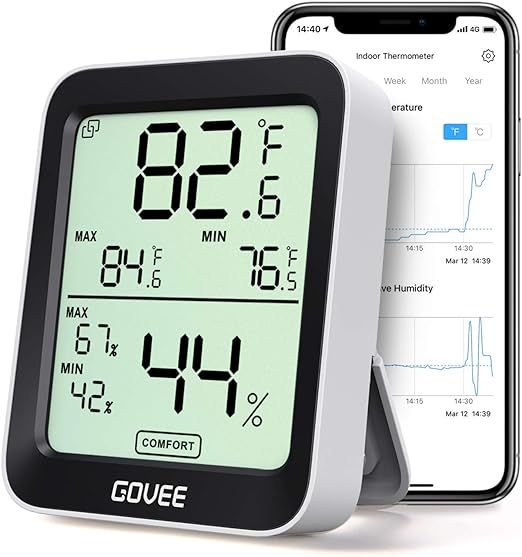 Govee Thermometer Hygrometer, Accurate Indoor Temperature Humidity Sensor with Notification Alert... | Amazon (US)