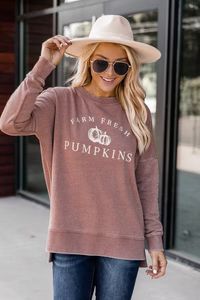 Farm Fresh Pumpkins Rust Graphic Sweatshirt | The Pink Lily Boutique