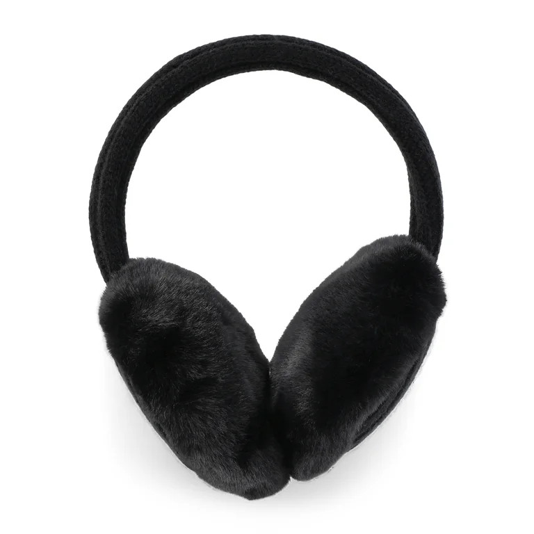 No Boundaries Rib Knit Earmuffs, Women's | Walmart (US)
