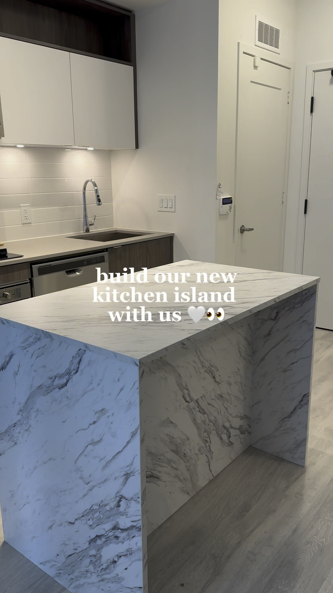 My new kitchen island 🤭 it is literally the perfect renter friendly kitchen find for extra storage, and for the vibes. love it! 
Wayfair finds, Wayfair furniture, south shore furniture, kitchen island, marble kitchen island 

#LTKover40 #LTKFind #LTKhome