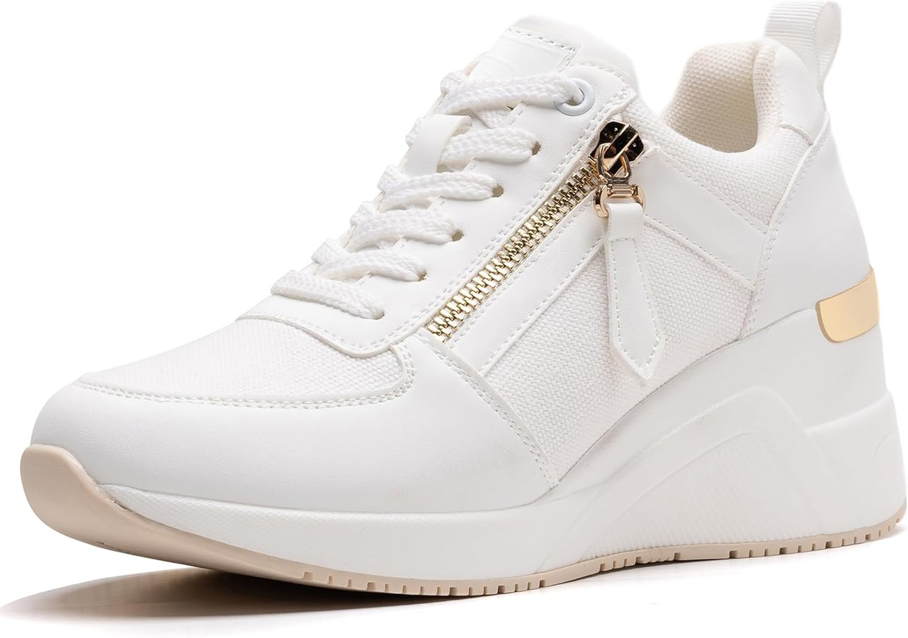 Viscozzy High Heel Wedge Sneakers for Women | Amazon (US)