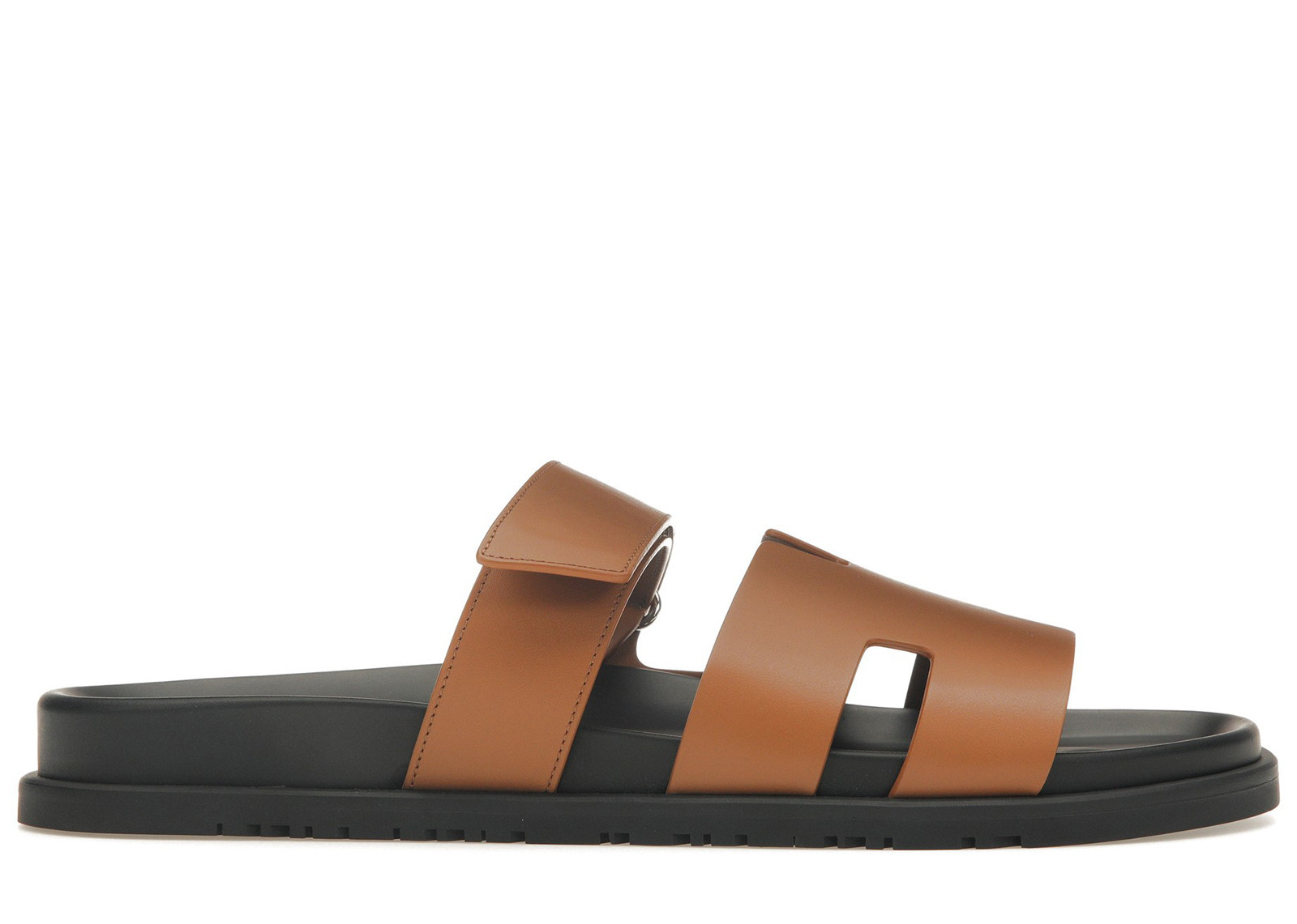 Hermes Chypre Sandal Naturel Black Smooth Calfskin Leather (M) | StockX