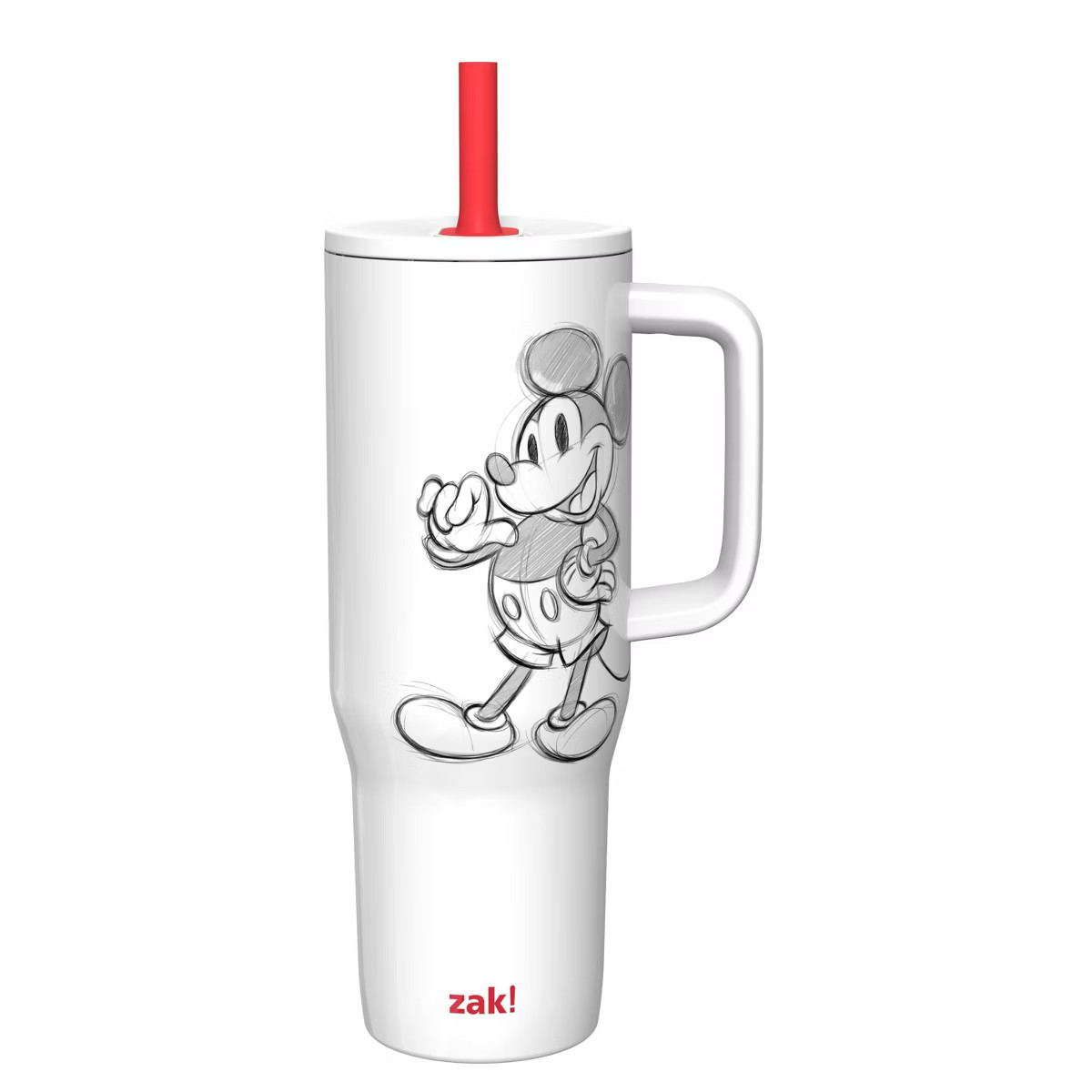 Zak Designs 30oz Stainless Steel Vacuum Sutton Slim Straw Tumbler with Handle | Target