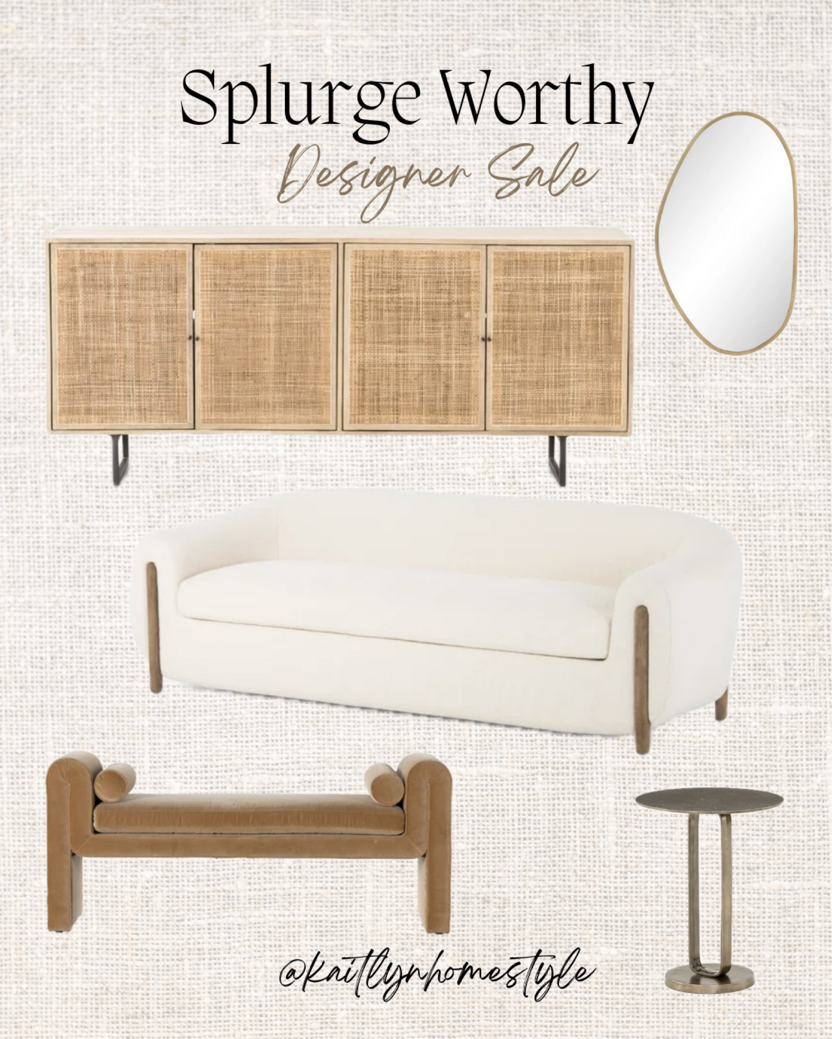 Splurge Worthy Designer Sale. McGee&Co, Four Hands, Wayfair finds. Console table, sofa, bench, side table, mirror  

#LTKstyletip #LTKsalealert #LTKhome