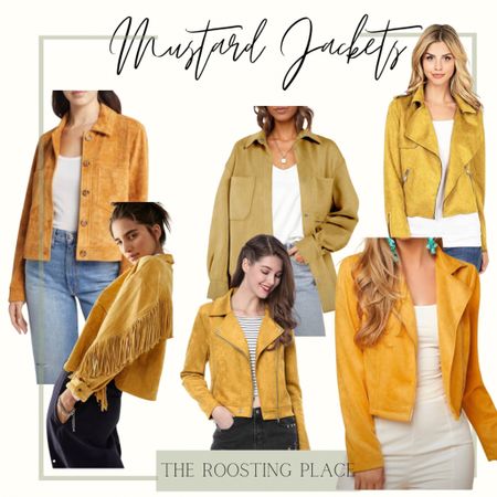 Mustard is one of my favorite colors for fall, and such an easy way to add a pop of color! #yellowjackets #suedejacket #mustard 