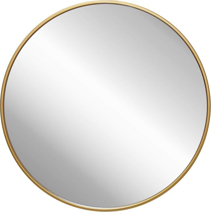 Gold Circle Wall Mirror 24 Inch Round Wall Mirror for Entryways, Washrooms, Living Rooms and More... | Amazon (US)