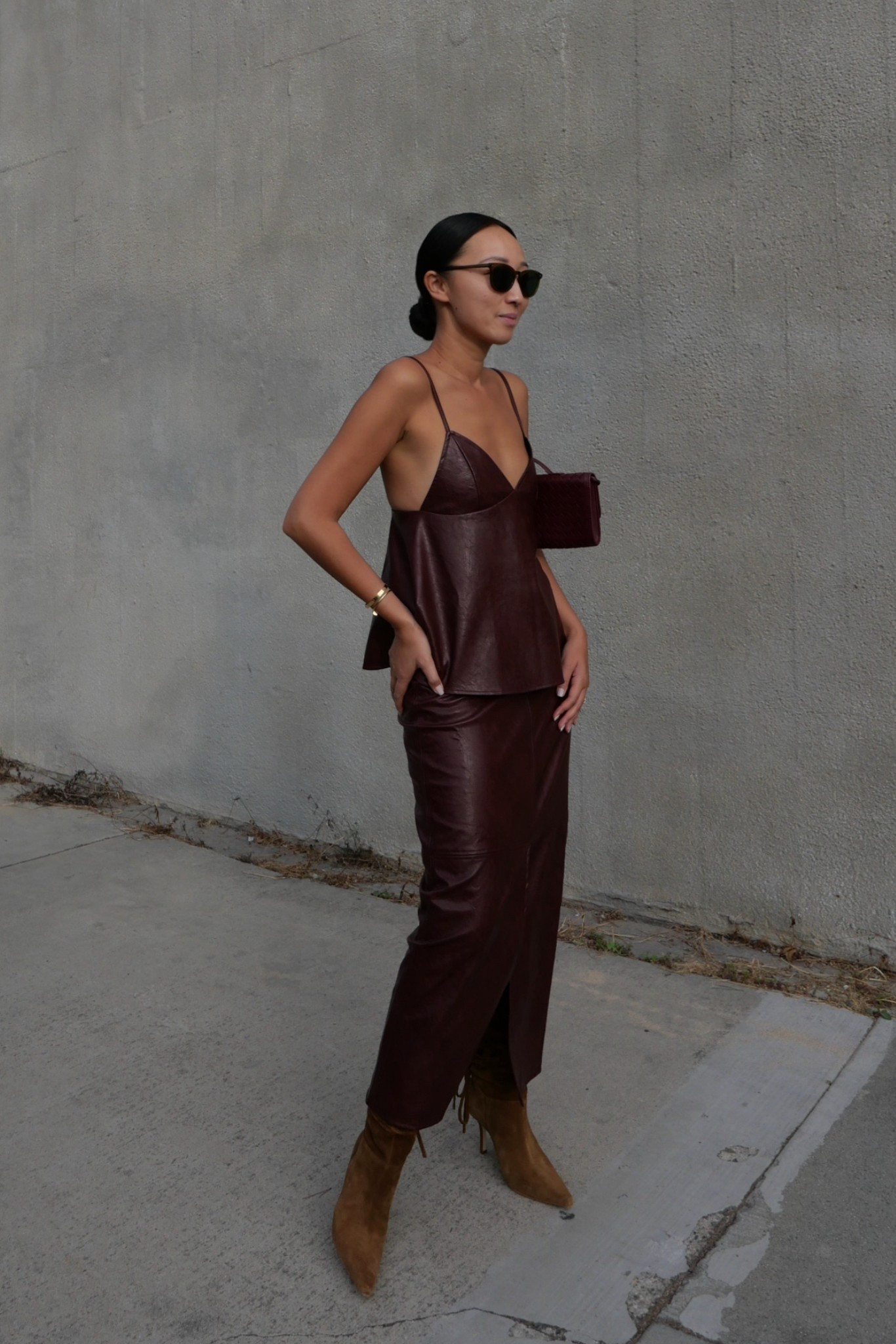 Oxblood leather for fall feels like the perfect mix of bold + timeless. Obsessed with how this set balances sleek structure with just enough edge — date night ready!! 

#LTKSeasonal #LTKStyleTip