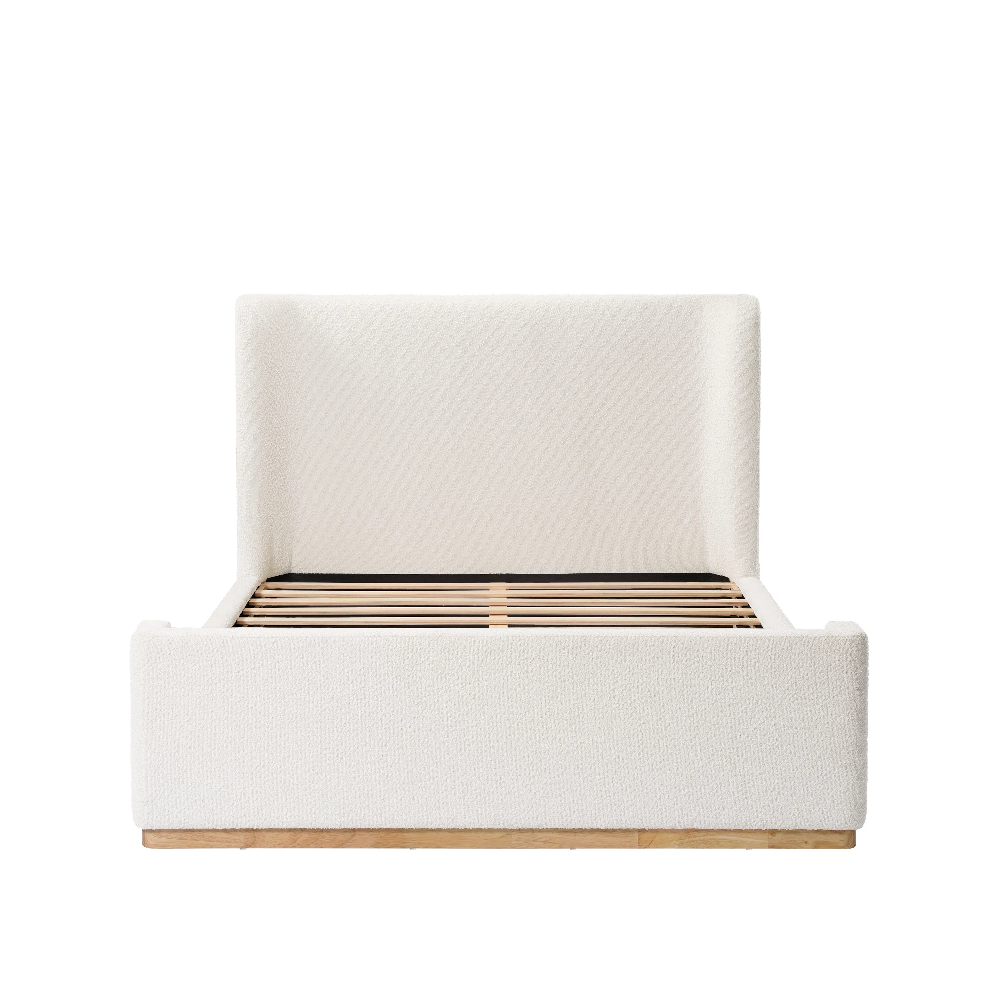 Abela King Boucle Upholstered Sleigh Bed | Wayfair North America