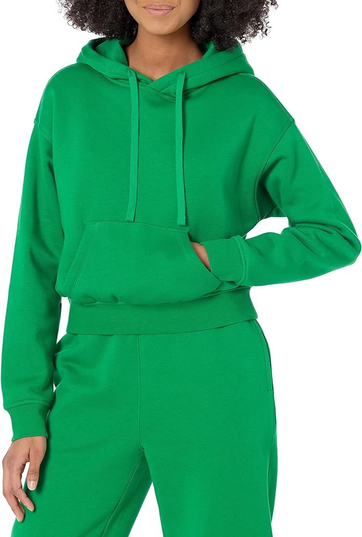 Amazon Essentials Women's Crop Hoodie Sweatshirt (Available in Plus Size) | Amazon (US)