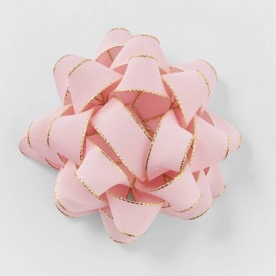 Grosgrain Fabric Bow Pink & Gold - Wondershop™ | Target