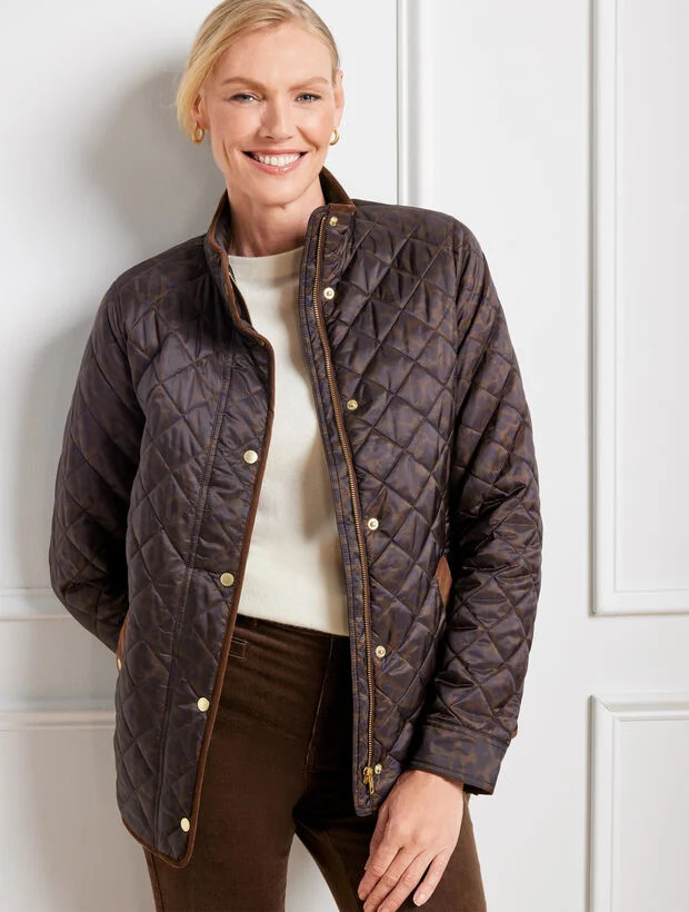 Quilted Barn Jacket - Spectacular Animal | Talbots