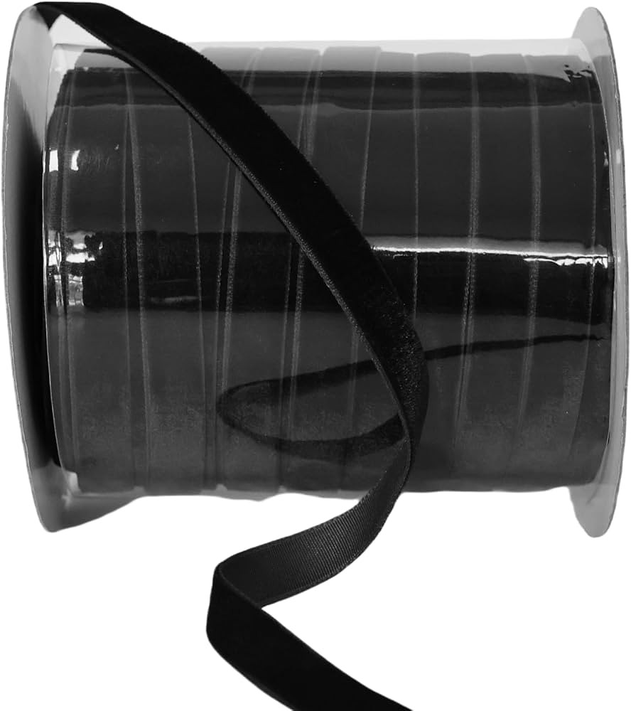 Abbaoww Black Velvet Ribbon 1/2 Inch Wide 50 Yards Christmas Ribbon for Gift Wrapping Flower Bouq... | Amazon (US)